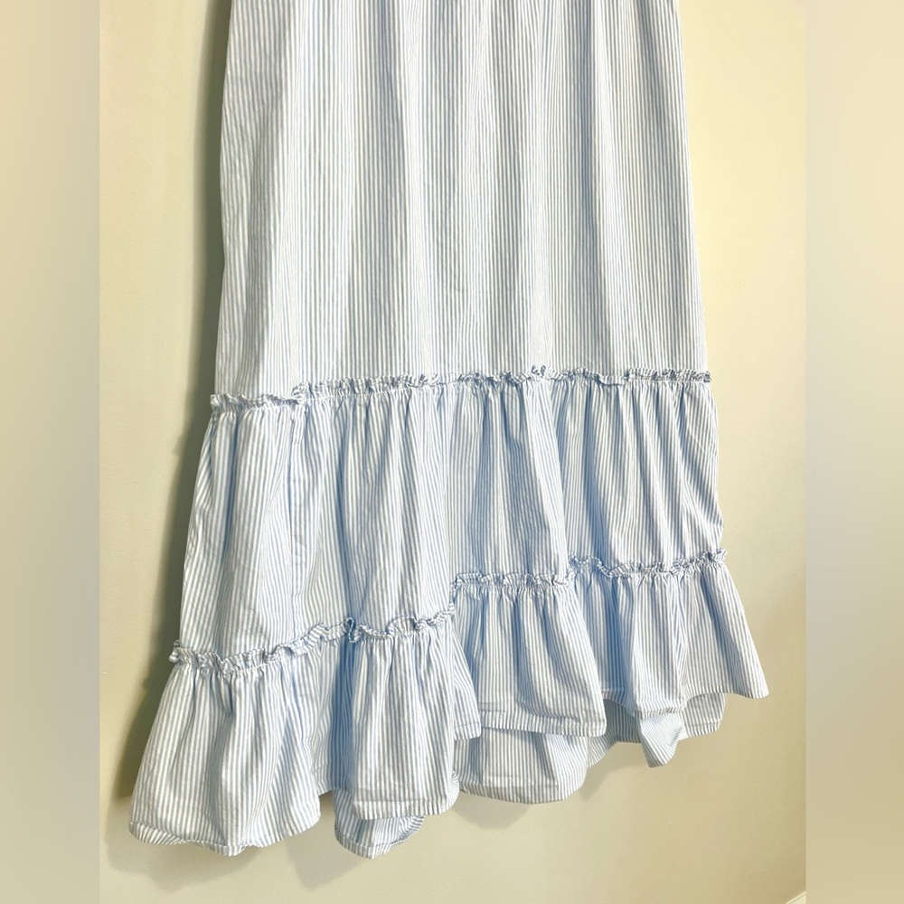Crown & Ivy Size 12 Blue & White Tiered Dress - Picture 4 of 4